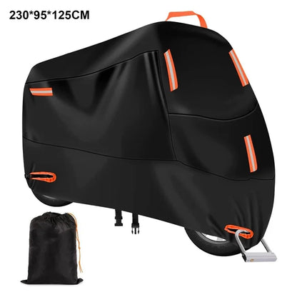 XL: 230x95x125cm Motorcycle 210D Oxford Cloth Cover Sun-Proof Rain-Proof Motorbike Cover Protector