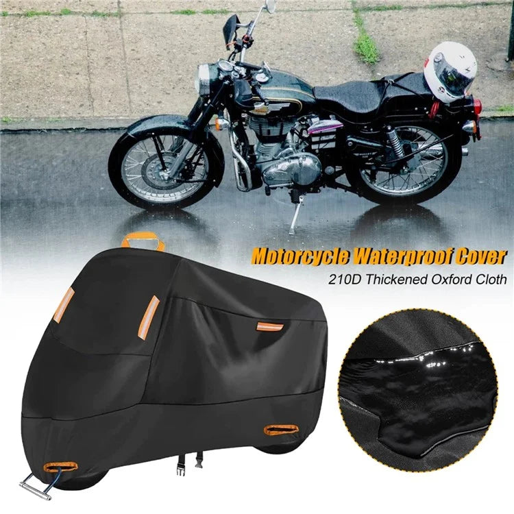 XL: 230x95x125cm Motorcycle 210D Oxford Cloth Cover Sun-Proof Rain-Proof Motorbike Cover Protector