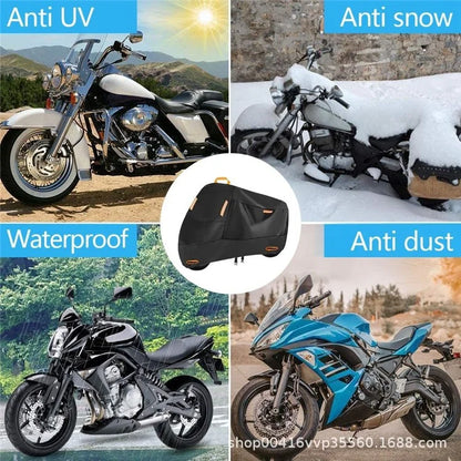 XL: 230x95x125cm Motorcycle 210D Oxford Cloth Cover Sun-Proof Rain-Proof Motorbike Cover Protector