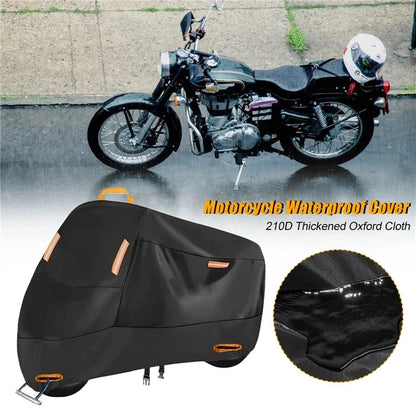 L: 220x95x110cm Motorcycle 210D Oxford Cloth Cover Sun-Proof Rain-Proof Motorbike Cover Protector