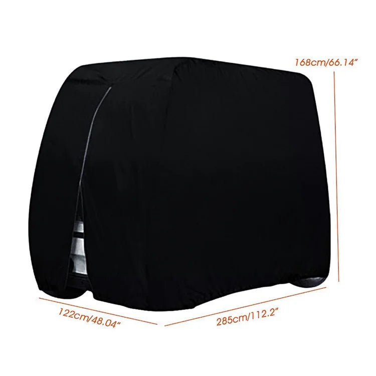 285x122x168cm 210D Oxford Fabric 2 / 4-Seater Golf Cart Cover for EZ GO, Club Car, and Yamaha Golf Carts