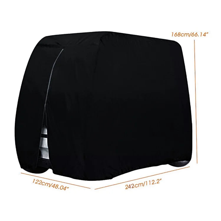 242x122x168cm 210D Oxford Fabric 2 / 4-Seater Golf Cart Cover for EZ GO, Club Car, and Yamaha Golf Carts