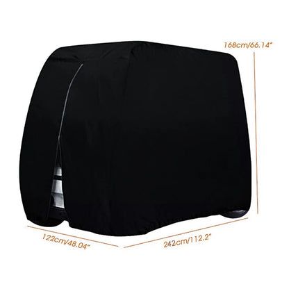 242x122x168cm 210D Oxford Fabric 2 / 4-Seater Golf Cart Cover for EZ GO, Club Car, and Yamaha Golf Carts