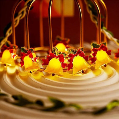 2m 20 Lights Christmas Tree Decoration Light String Christmas Bell Festive Atmosphere Light String Battery Powered