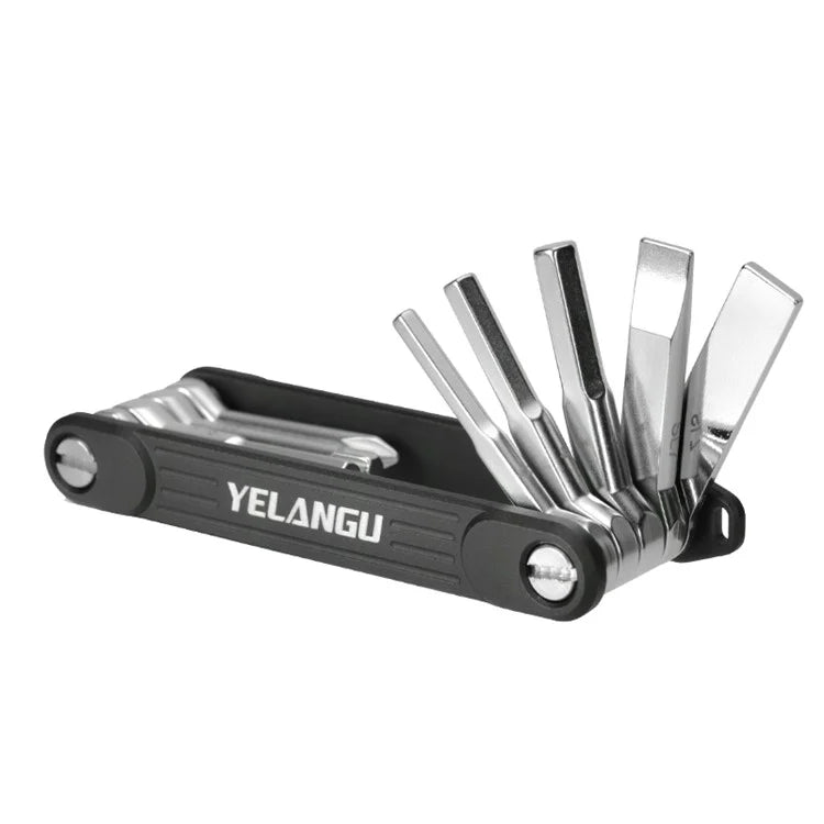 YELANGU LW-A02 10-in-1 Aluminum Alloy + Steel Multi-Function Wrenches Portable Repairing Tool