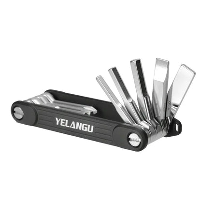 YELANGU LW-A02 10-in-1 Aluminum Alloy + Steel Multi-Function Wrenches Portable Repairing Tool