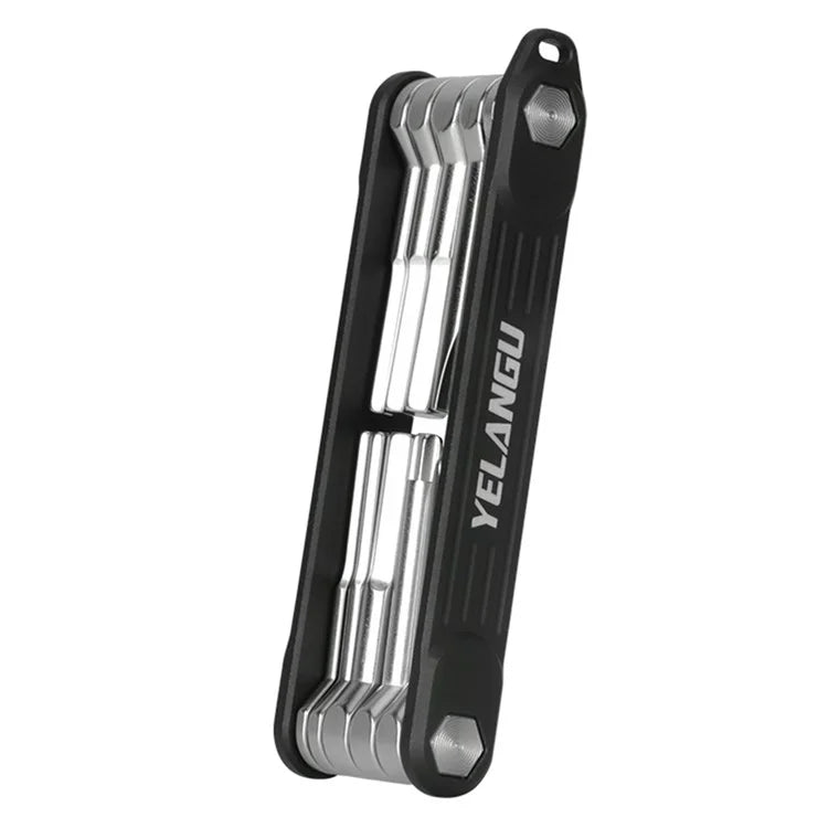 YELANGU LW-A02 10-in-1 Aluminum Alloy + Steel Multi-Function Wrenches Portable Repairing Tool