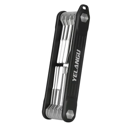 YELANGU LW-A02 10-in-1 Aluminum Alloy + Steel Multi-Function Wrenches Portable Repairing Tool