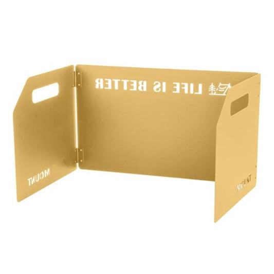 Camping Stove Foldable Windshield Tri-fold Plate Burner Wind Screen for Hiking