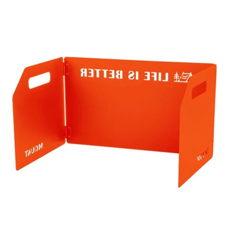 Camping Stove Foldable Windshield Tri-fold Plate Burner Wind Screen for Hiking
