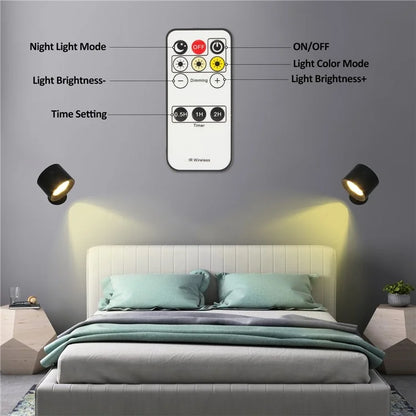 BD01 Multifunctional Dimmable Magnetic LED Wall Lamp with Remote Control