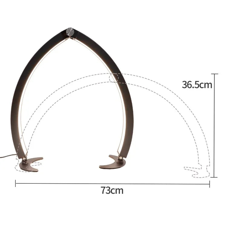 HD-M10X Half-Moon Foldable Nail Desk Lamp 40W 3200-6500K Adjustable LED Light