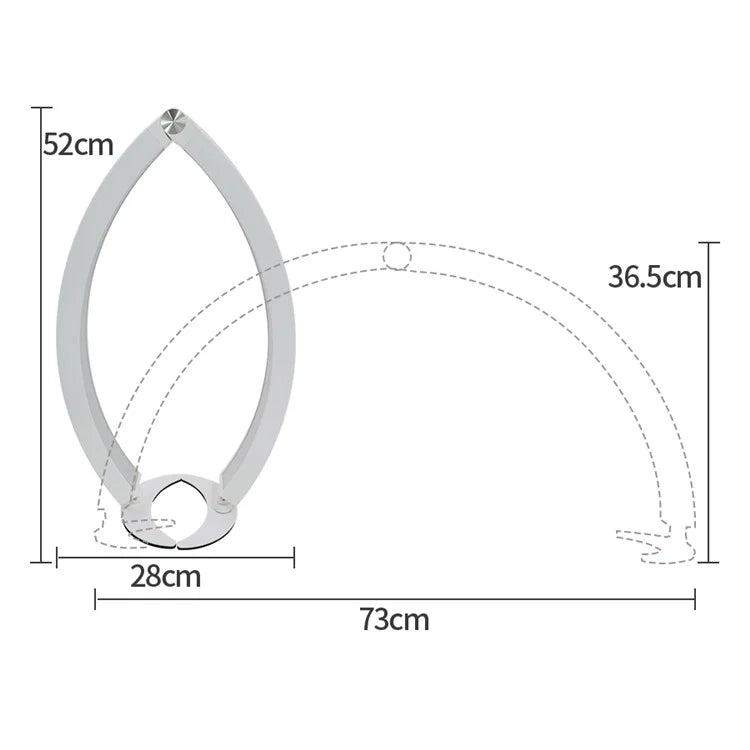 HD-M10X Half-Moon Foldable Nail Desk Lamp 40W 3200-6500K Adjustable LED Light