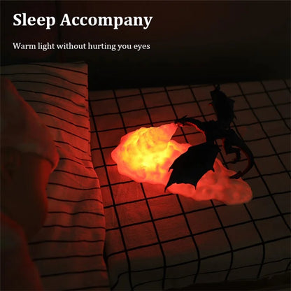 BDL2001-2002 Creative 3D Printing Lamp Dragon Design Night Light Home Decor
