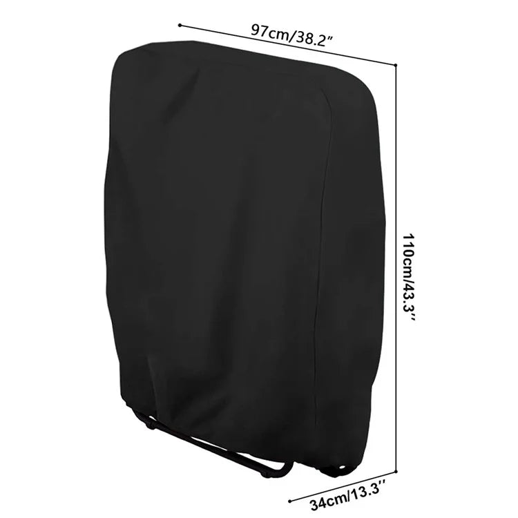 Outdoor Folding Chair Oxford Cloth Cover Waterproof Patio Furniture Dust Cover, 97x34x110cm