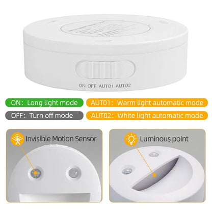 DC-SNL Smile Motion Sensing Night Light Magnetic Absorption Hanging Wall Lamp (Battery Not Included)