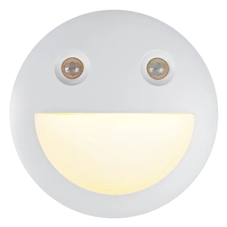 DC-SNL Smile Motion Sensing Night Light Magnetic Absorption Hanging Wall Lamp (Battery Not Included)