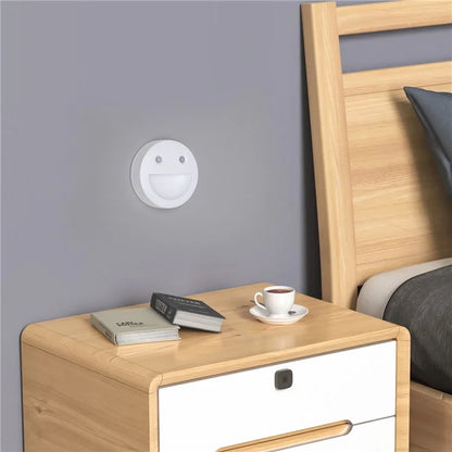 DC-SNL Smile Motion Sensing Night Light Magnetic Absorption Hanging Wall Lamp (Battery Not Included)