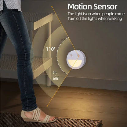 DC-SNL Smile Motion Sensing Night Light Magnetic Absorption Hanging Wall Lamp (Battery Not Included)