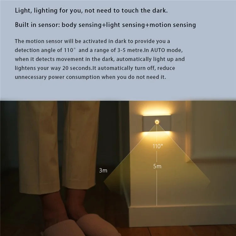 SX-SNL Rechargeable Wireless Motion Sensing Night Light Magnetic Hanging Wall Lamp