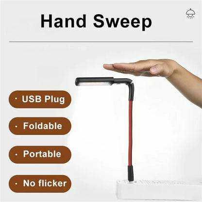 Gesture Sensing USB Reading Light Dormitory Foldable LED Desktop Lamp