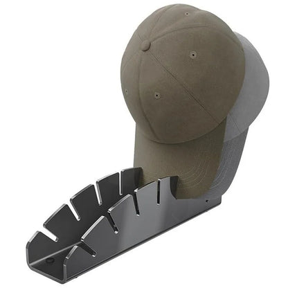 7-Holes Fan Shape Baseball Cap Storage Rack Plastic Hat Holder for Closet Organization