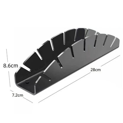 7-Holes Fan Shape Baseball Cap Storage Rack Plastic Hat Holder for Closet Organization