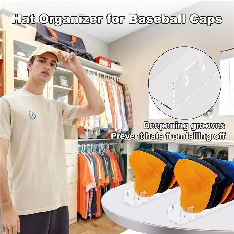 Hat Storage Stand for 7 Baseball Caps Display Rack Bedroom Closet Organizer