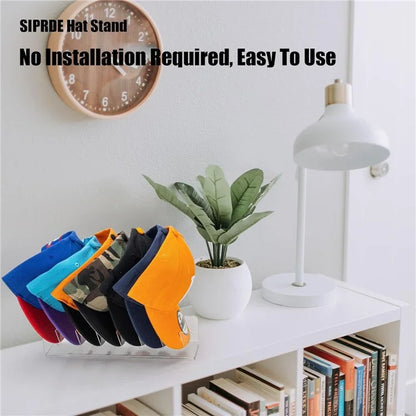 Hat Storage Stand for 7 Baseball Caps Display Rack Bedroom Closet Organizer