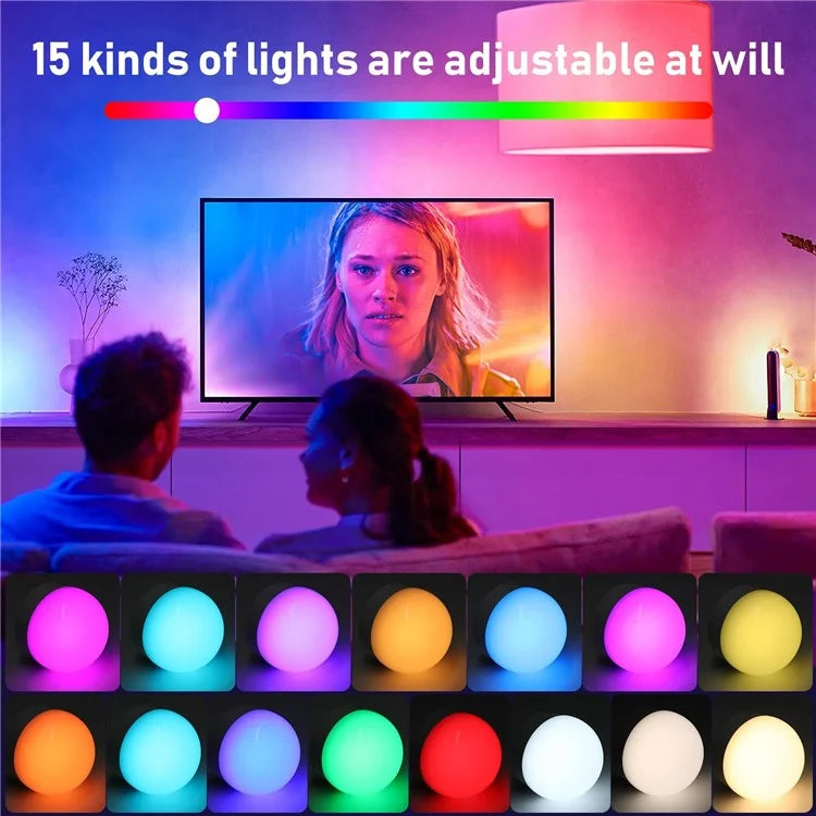 2Pcs E27 Rechargeable Light Bulb RGB Light Timing Table Lamp with Remote Control