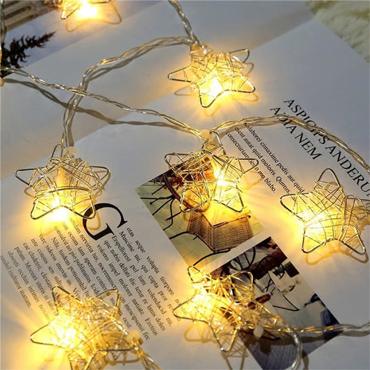 3m 20-LED Star String Lights Christmas Home Decoration Ornament LED Lamp Wedding Decor