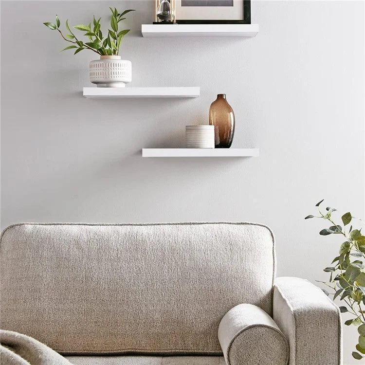 3PCS Wooden Hanging Racks Wall Mount Organizer Kitchen Bathroom Storage Holders