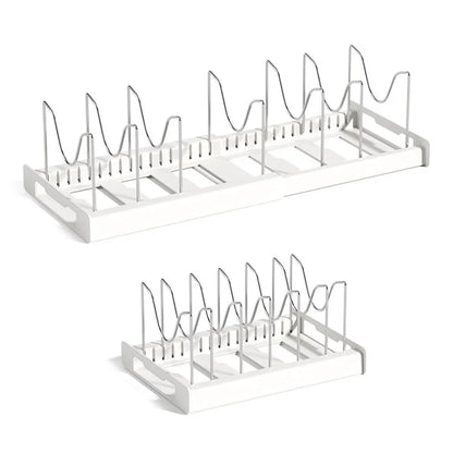 Retractable Adjustable Kitchen Storage Rack Pot Lid Dish Pan Storage Stand