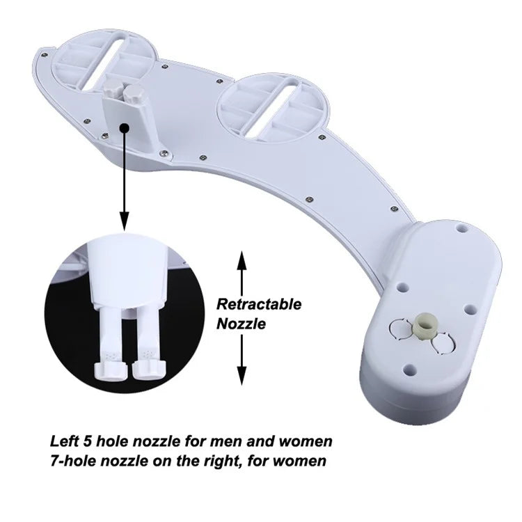 DCB-19001 Non-Electric Toilet Bidet Self-Cleaning Dual Nozzle Bidet Attachment for Toilet Seat Adjustable Water Pressure