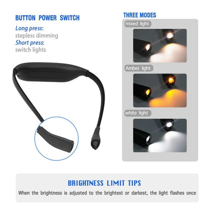 ST-8038 Flexible Hose Neck Hanging Lamp Students Eye Protection LED Reading Light