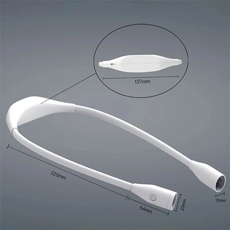 ST-8025 Soft Neckband Neck Hanging LED Reading Light Rechargeable Stepless Dimming Lamp