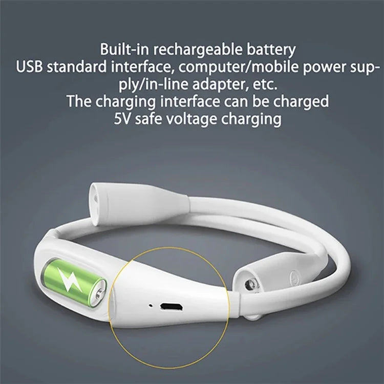 ST-8025 Soft Neckband Neck Hanging LED Reading Light Rechargeable Stepless Dimming Lamp