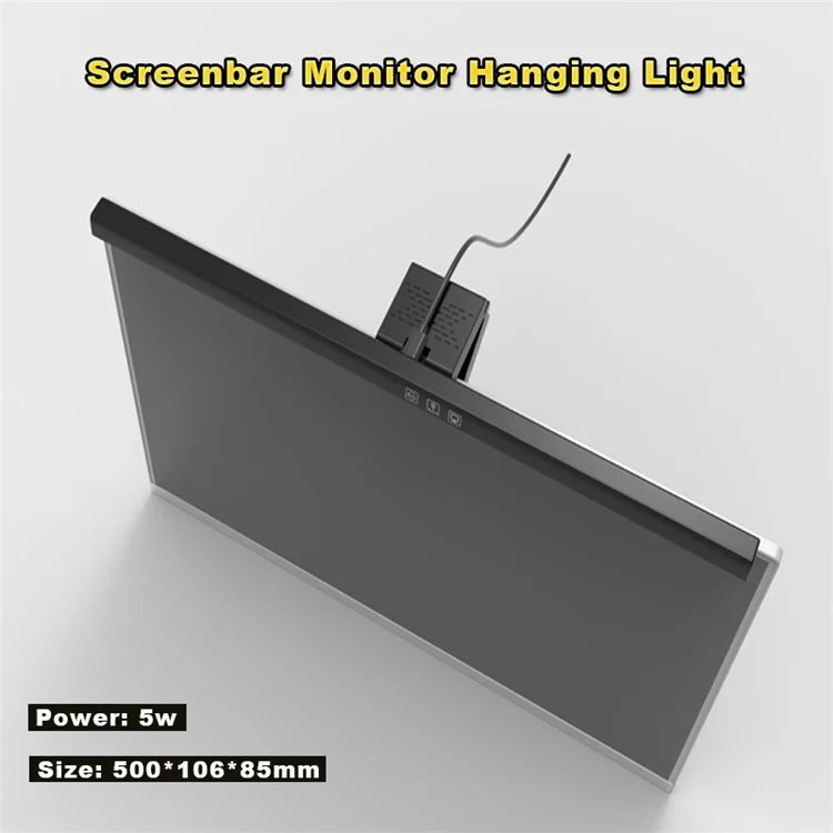 TB-3001 50cm Hanging Light Bar Timer Function Touch Control LED Lamp for Computer Monitor Screen