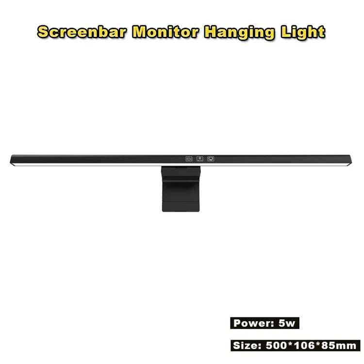 TB-3001 50cm Hanging Light Bar Timer Function Touch Control LED Lamp for Computer Monitor Screen
