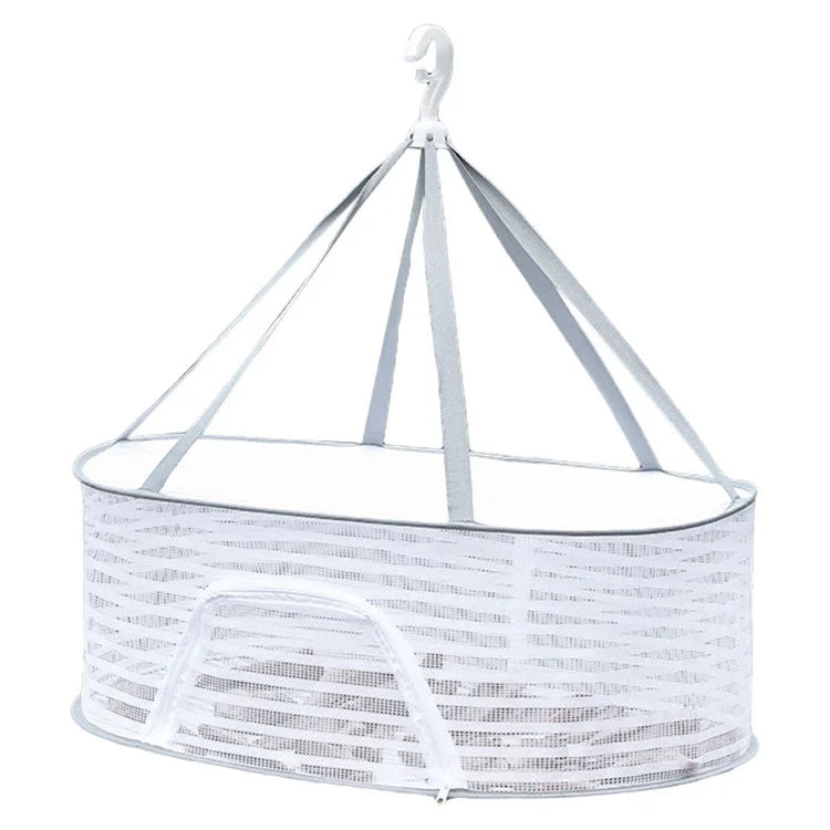 40x60CM Foldable Single-Layer Hanging Mesh Dryer Sweater Drying Rack Drying Net for Underwear, Toy, Herb
