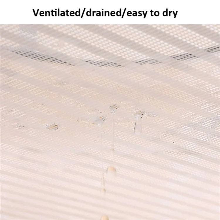 40x60CM Drying Rack 3 Layers Hanging Mesh Polyester + Steel Wire Net for Seafoods, Fruits, Clothes