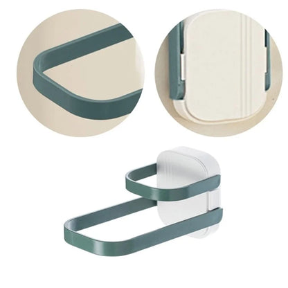 Dual Layer Foldable Storage Shelf for Clothes Hanger Wall-Mounted Clothes Hanger Holder Organizer