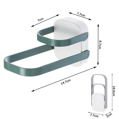 Dual Layer Foldable Storage Shelf for Clothes Hanger Wall-Mounted Clothes Hanger Holder Organizer