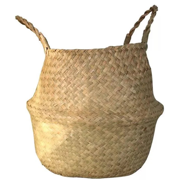 Foldable Plant Pot Multi-function Toys Storage Woven Basket with Handle, Size XXL