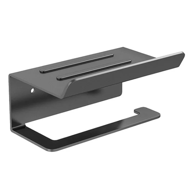 Carbon Steel Wall Mounted Bathroom Toilet Paper Roll Holder Mobile Phone Storage Shelf