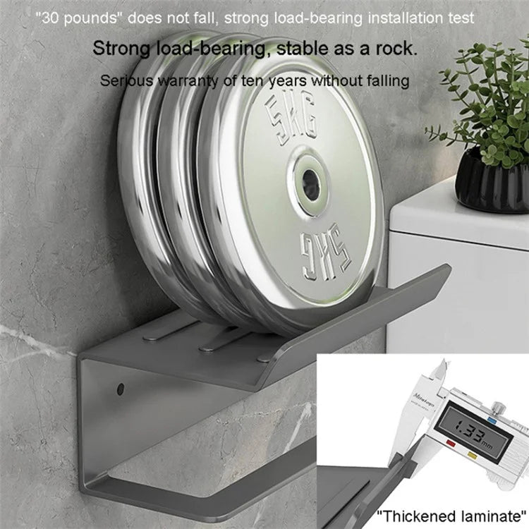 Carbon Steel Wall Mounted Bathroom Toilet Paper Roll Holder Mobile Phone Storage Shelf