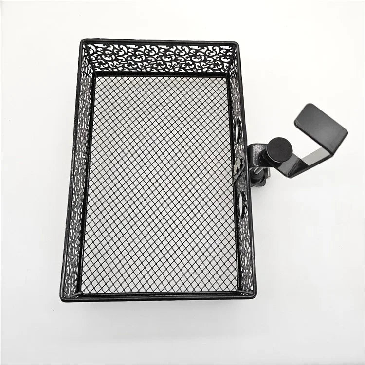 No Drill Hanging Desk Storage Organizer Hidden Under Desktop Basket (Rotation Style)