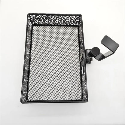 No Drill Hanging Desk Storage Organizer Hidden Under Desktop Basket (Rotation Style)
