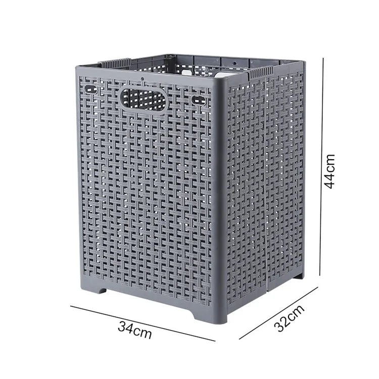 Size L Foldable PP Laundry Basket Clothes Hamper Storage Holder for Home Bathroom