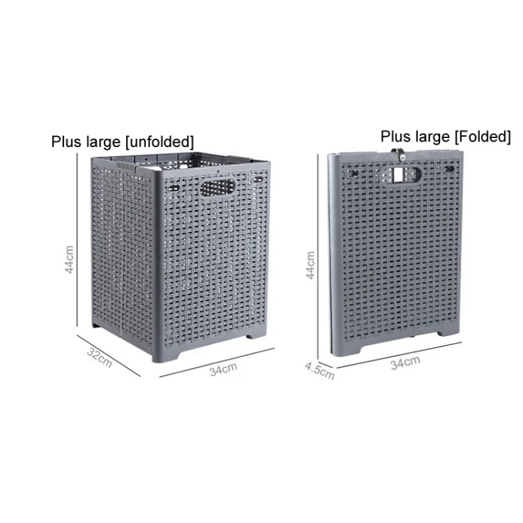Size L Foldable PP Laundry Basket Clothes Hamper Storage Holder for Home Bathroom